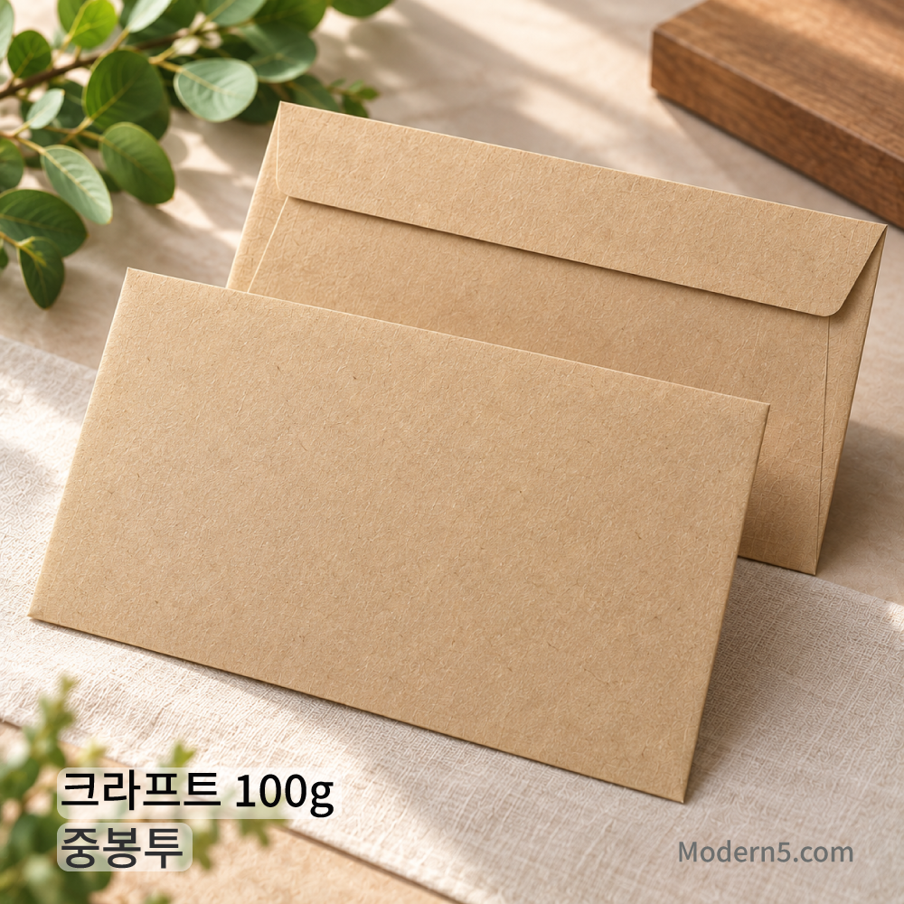 [컬러중봉투] 크라프트 100g