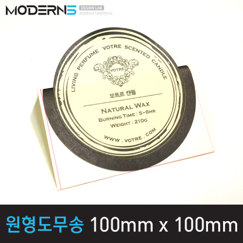[모조지80g] 원형도무송 스티커 100x100mm