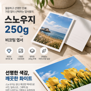 [일반엽서] 스노우지 250g 비코팅 - 할인