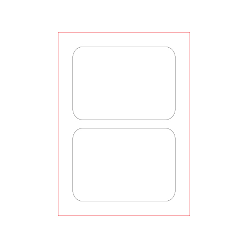 [일반스티커] 직사각 라운드 스티커 35x25mm (1세트 2개)