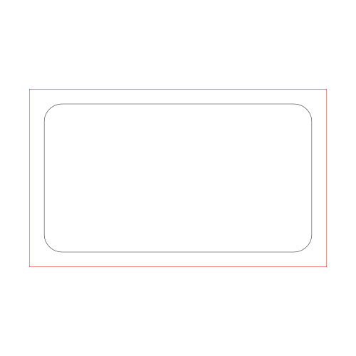 [일반스티커] 직사각 라운드 스티커 90x50mm