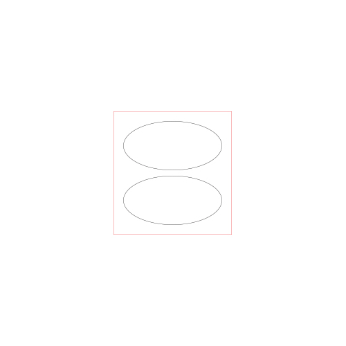 [일반스티커] 타원형 스티커 50x25mm (1세트 2개)